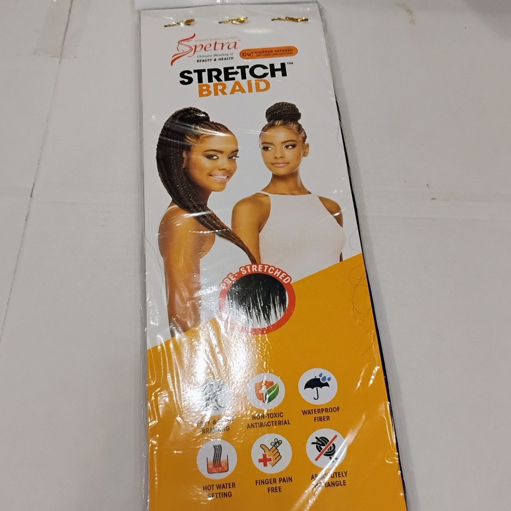 Stretch Braid Hair Extensions Color 1B - Picture 6 of 6